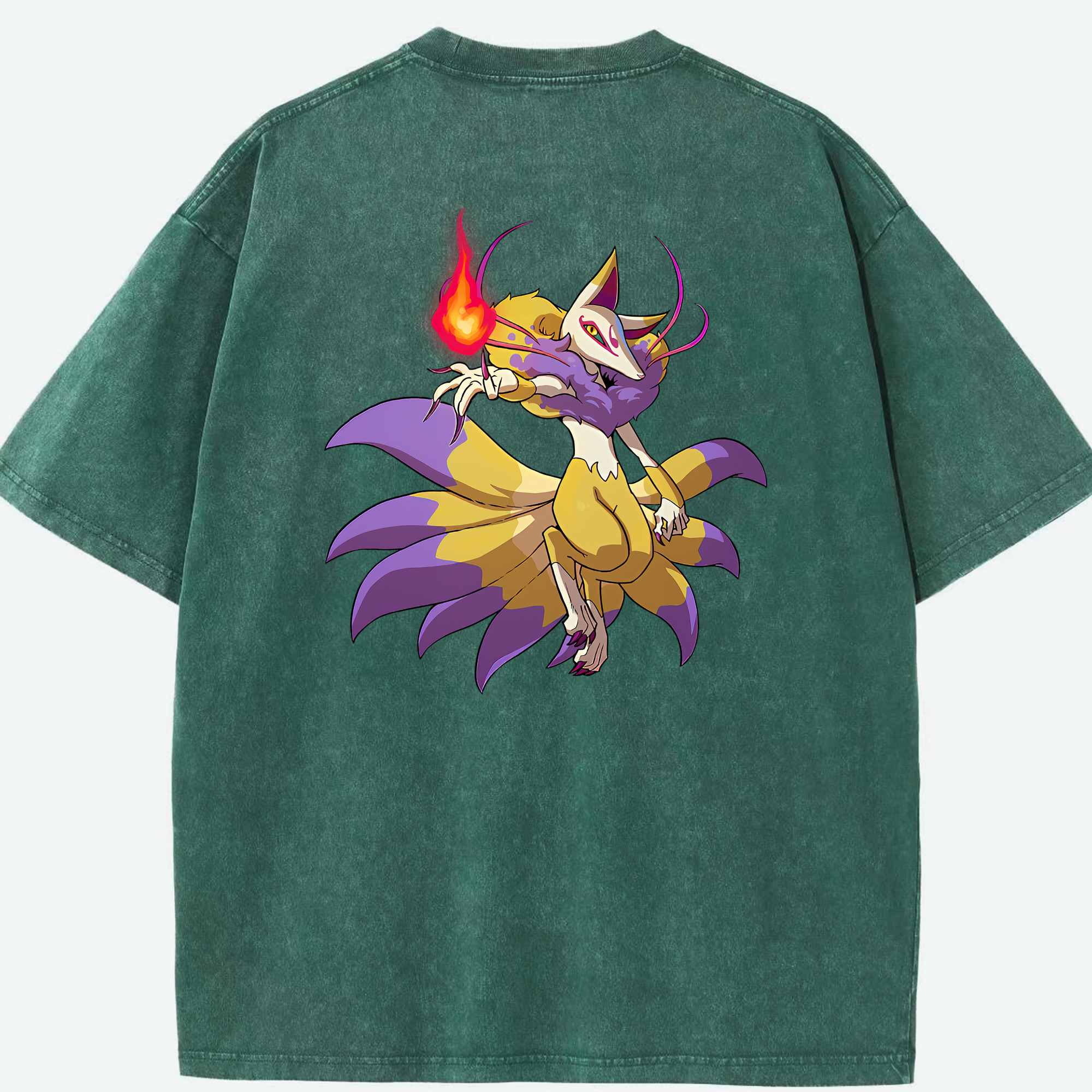 （画像用） 妖怪ウォッチ Yo-kai Watch 綿100% ヴィンテージ風 半袖Tシャツ（背面プリント）
